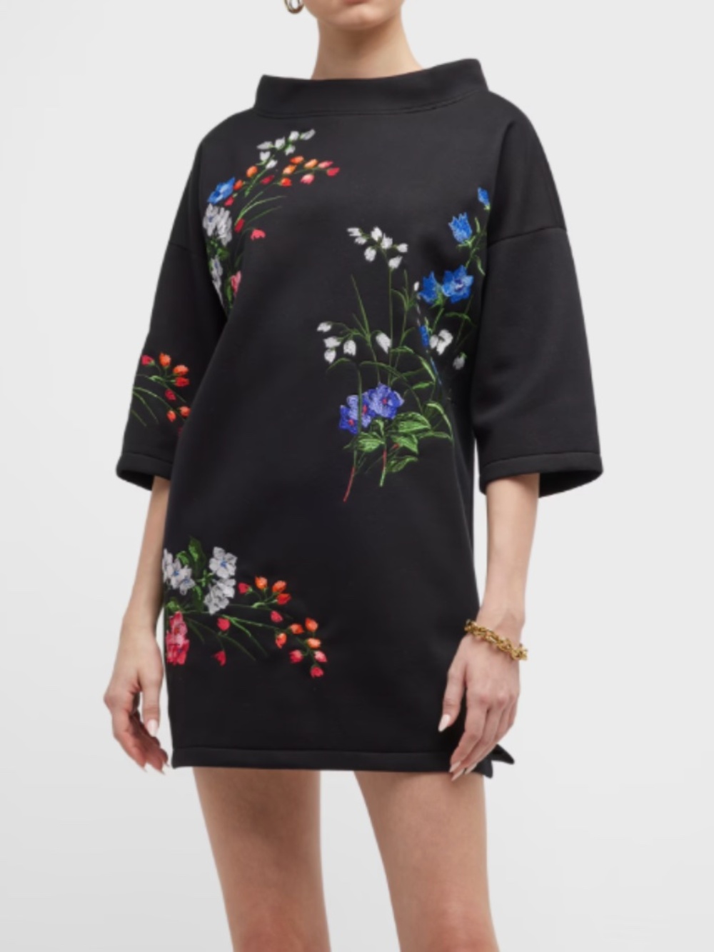 Carolina Herrera Embroidered Shift Dress